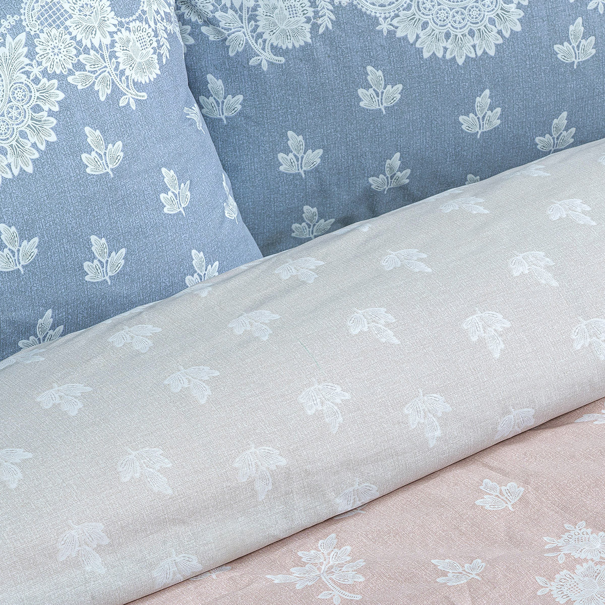 Σετ Σεντόνια Υπέρδιπλα με Λάστιχο Turtle Art 12187 170x200+30εκ Γκρι-Μπεζ