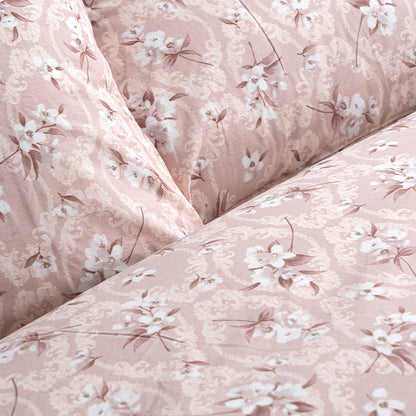 Σετ Σεντόνια Υπέρδιπλα με Λάστιχο Cays Art 12189 170x200+30εκ Σομόν