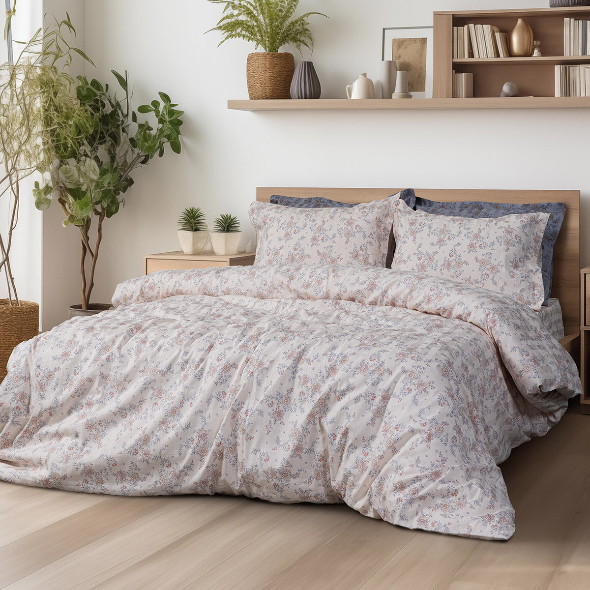 Σετ Σεντόνια Υπέρδιπλα με Λάστιχο Art 12213 Renata 100% Βαμβακοσατέν 300tc 170x200+30εκ Μπεζ