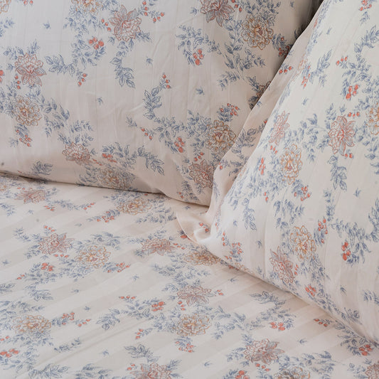 Σετ Σεντόνια Υπέρδιπλα με Λάστιχο Art 12213 Renata 100% Βαμβακοσατέν 300tc 170x200+30εκ Μπεζ