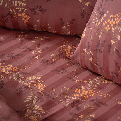 Σετ Παπλωματοθήκη Υπέρδιπλη Art 12216 Indra 100% Βαμβακοσατέν 300tc 230x250εκ Σάπιο Μήλο