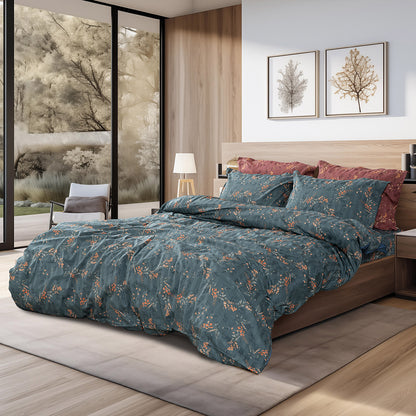 Σετ Σεντόνια Υπέρδιπλα με Λάστιχο Art 12217 Gemini 100% Βαμβακοσατέν 300tc 170x200+30εκ Κυπαρισσί