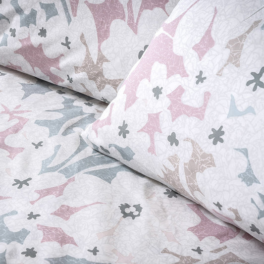 Σετ Πάπλωμα Υπέρδιπλο Ninet Art 12252 220x240εκ Γκρι/Ροζ