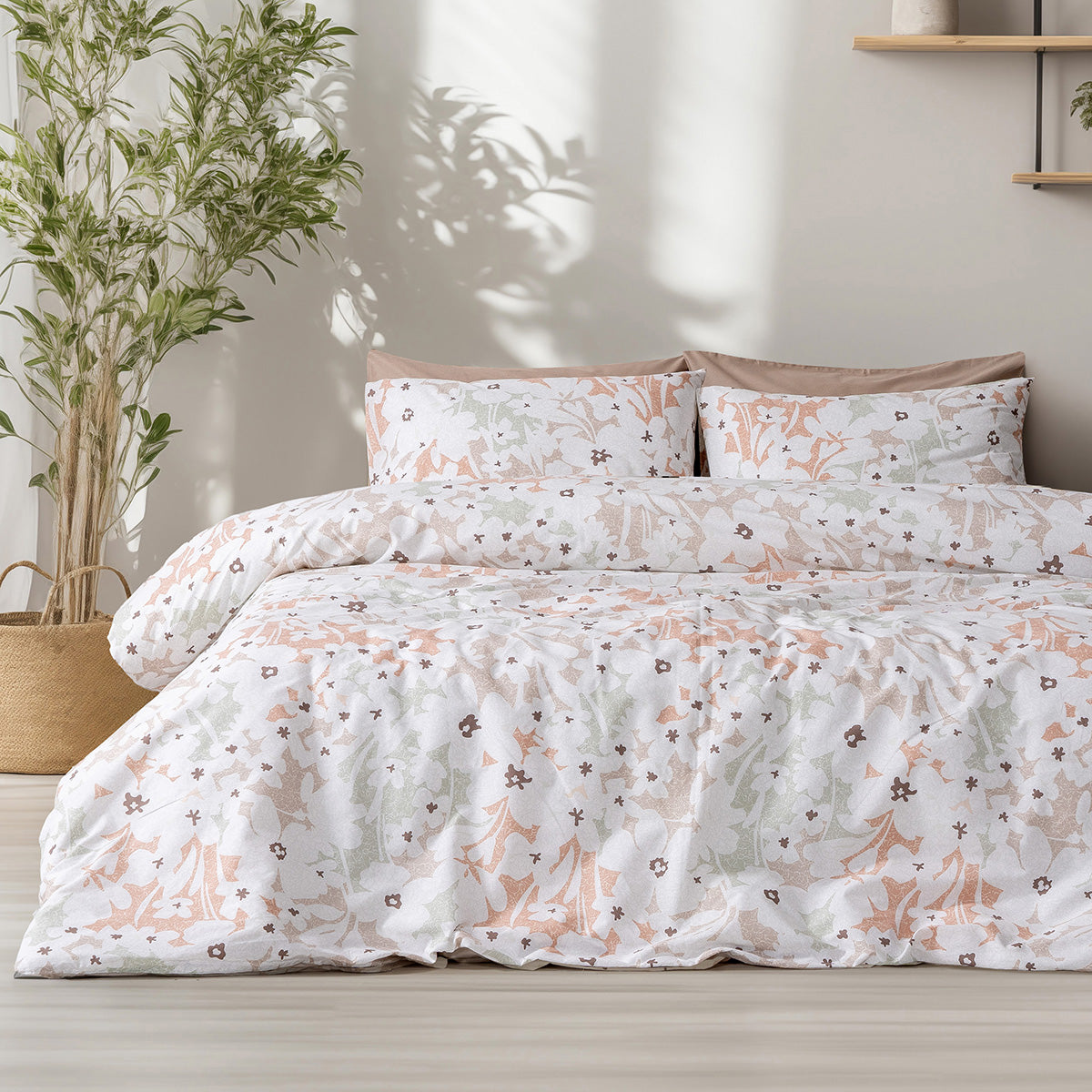 Σετ Πάπλωμα Μονό Anthia Art 12253 160x240εκ Μπεζ