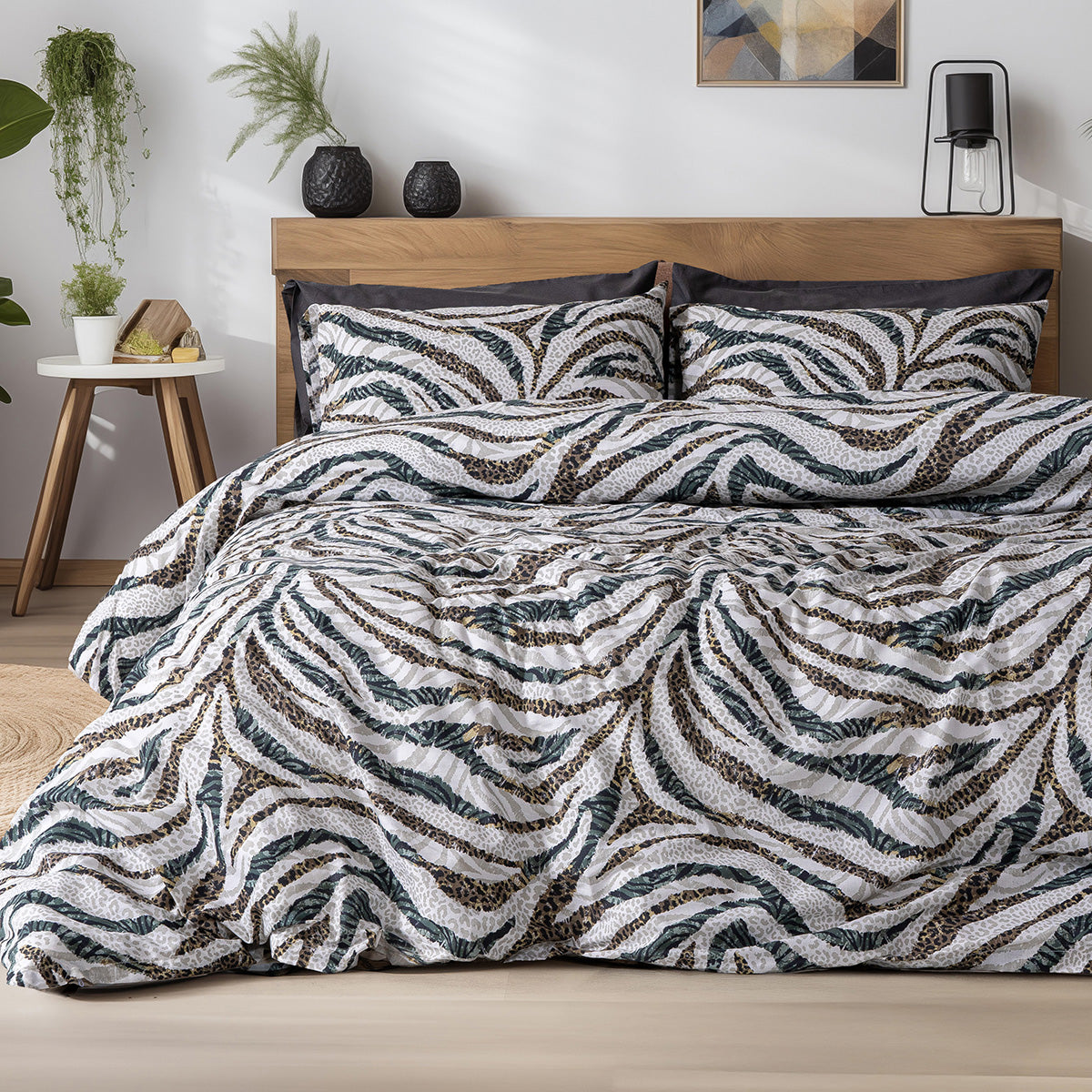 Σετ Σεντόνια Μονά με Λάστιχο Eris Art 12258 100x200+30εκ Πράσινο