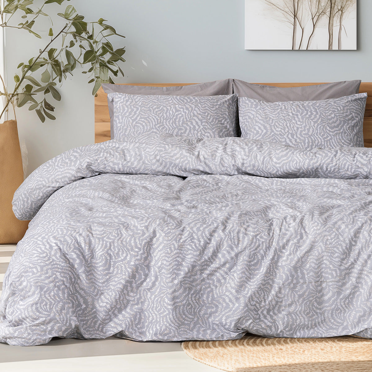 Σετ Σεντόνια King Size Evie Art 12261 270x260εκ Γκρι