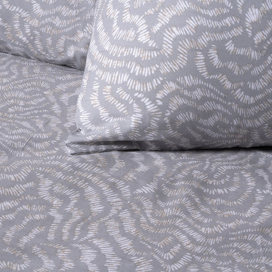 Σετ Παπλωματοθήκη Υπέρδιπλη Evie Art 12261 220x250εκ Γκρι