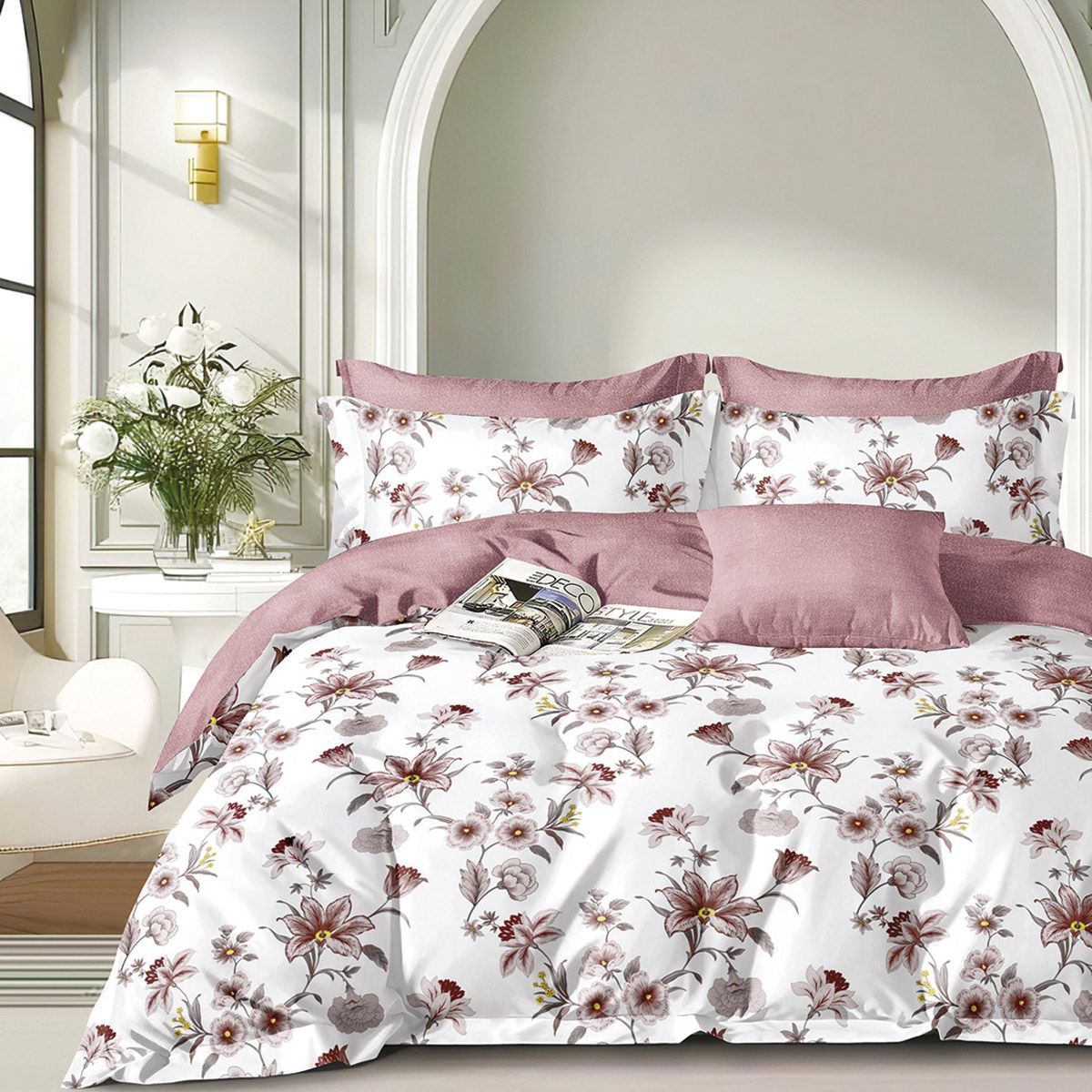 Σετ Παπλωματοθήκη Υπέρδιπλη Art 12270 Angelina 230x250εκ Αμέθυστος