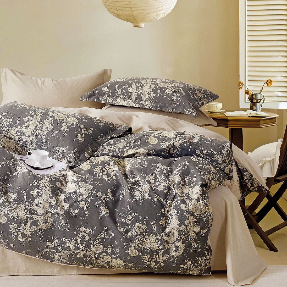 Σετ Σεντόνια Υπέρδιπλα με Λάστιχο Art 12284 Avgi 165x200+30εκ Ανθρακί