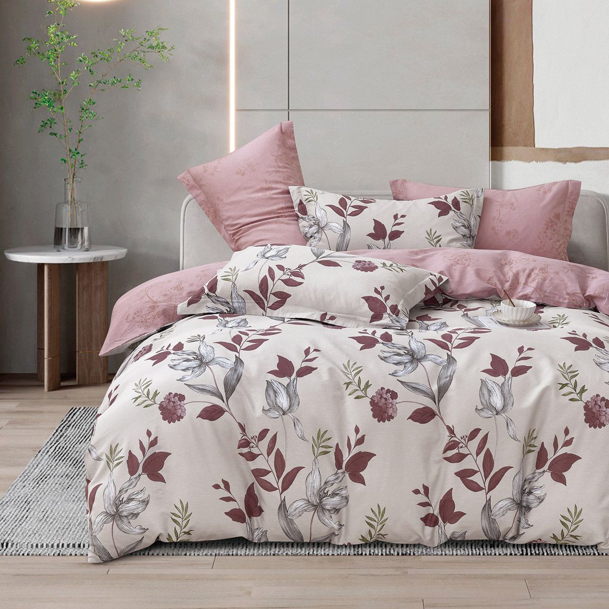 Σετ Κουβερλί Υπέρδιπλο Art 12286 Ariel 220x240εκ Αμέθυστος