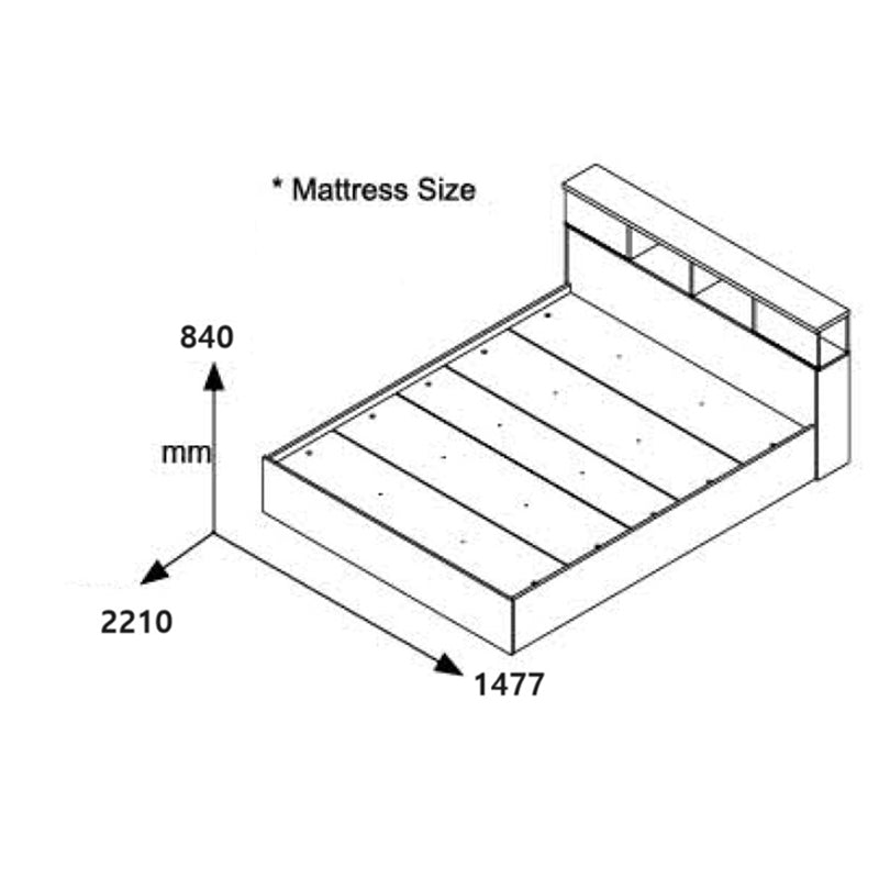 Κρεβάτι Διπλό Olympus σε Χρώμα Wenge 140x200εκ