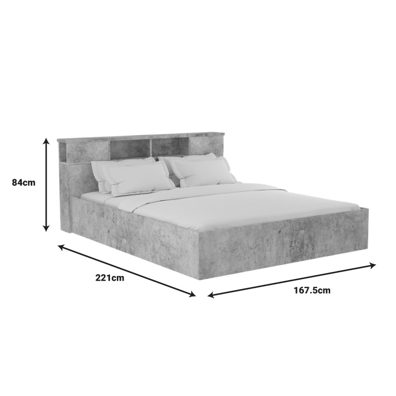 Φοιτητικό Πακέτο Επίπλων Υπνοδωματίου Olympus B Σετ 5 Τεμ σε Antique Ανθρακί Απόχρωση