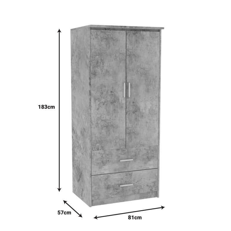 Φοιτητικό Πακέτο Επίπλων Υπνοδωματίου Olympus B Σετ 5 Τεμ σε Antique Ανθρακί Απόχρωση