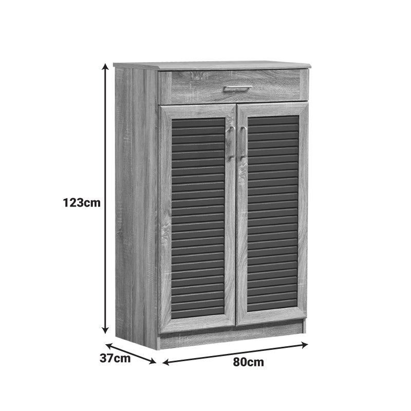 Παπουτσοθήκη-Ντουλάπι Sante 20 Ζεύγων σε Sonoma-Ανθρακί Απόχρωση 80x37x123