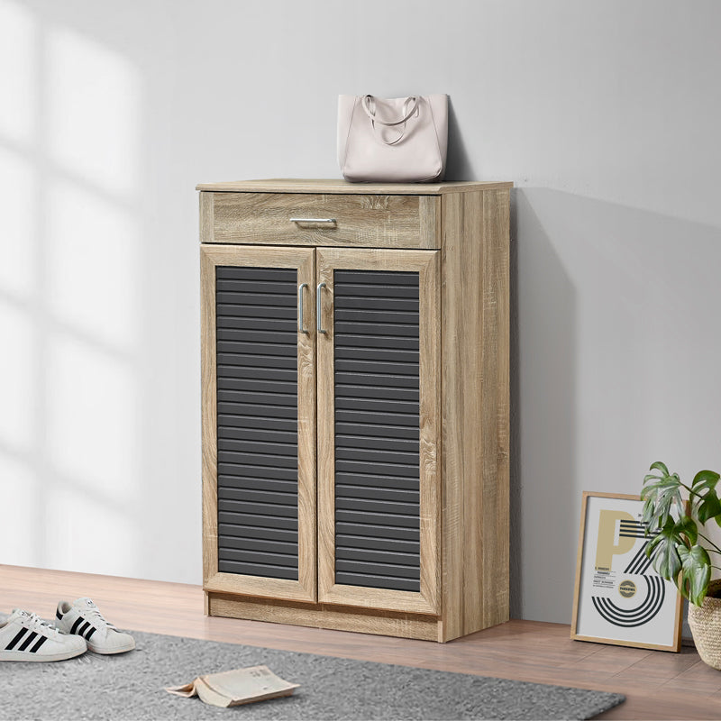 Παπουτσοθήκη-Ντουλάπι Sante 20 Ζεύγων σε Sonoma-Ανθρακί Απόχρωση 80x37x123