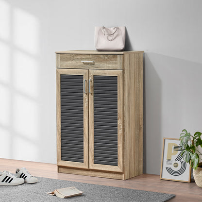 Παπουτσοθήκη-Ντουλάπι Sante 20 Ζεύγων σε Sonoma-Ανθρακί Απόχρωση 80x37x123