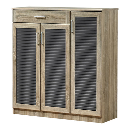 Παπουτσοθήκη-Ντουλάπι Sante 30 Ζεύγων σε Sonoma-Ανθρακί Απόχρωση 120x37x123