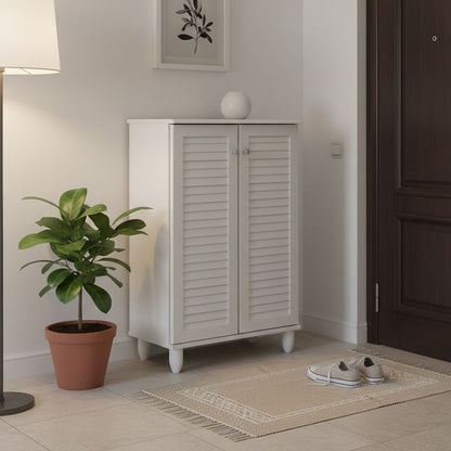 Παπουτσοθήκη-Ντουλάπι Santo 10 Ζεύγων σε Λευκή Απόχρωση 60x34.5x91.5