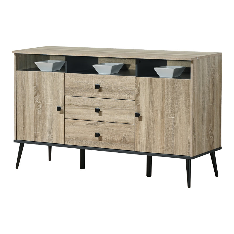 Μπουφές Zezan σε Sonoma-Ανθρακί Απόχρωση 140.5x41.5x80