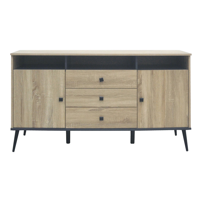 Μπουφές Zezan σε Sonoma-Ανθρακί Απόχρωση 140.5x41.5x80