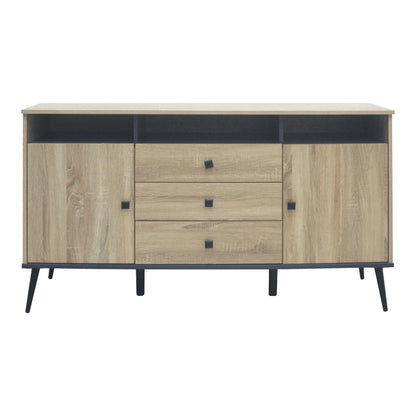 Μπουφές Zezan σε Sonoma-Ανθρακί Απόχρωση 140.5x41.5x80