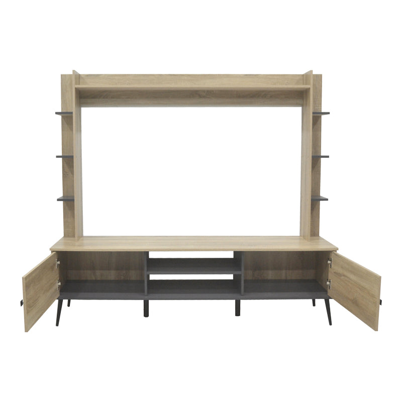 Σύνθετο Σαλονιού Zezan σε Sonoma-Ανθρακί Απόχρωση 182.5x40x162