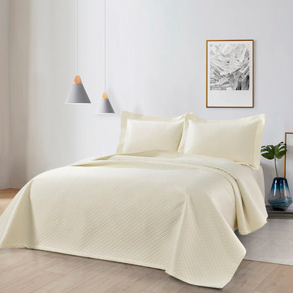 Σετ Κουβερλί Υπέρδιπλο Aidna Art 12310 230x250εκ Εκρού