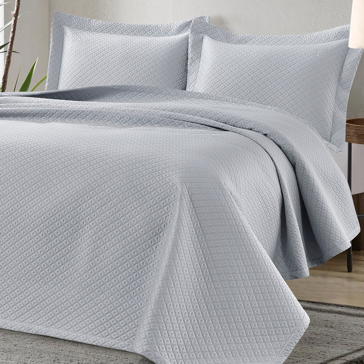 Σετ Κουβερλί Υπέρδιπλο Metis Art 12311 230x250εκ Γκρι