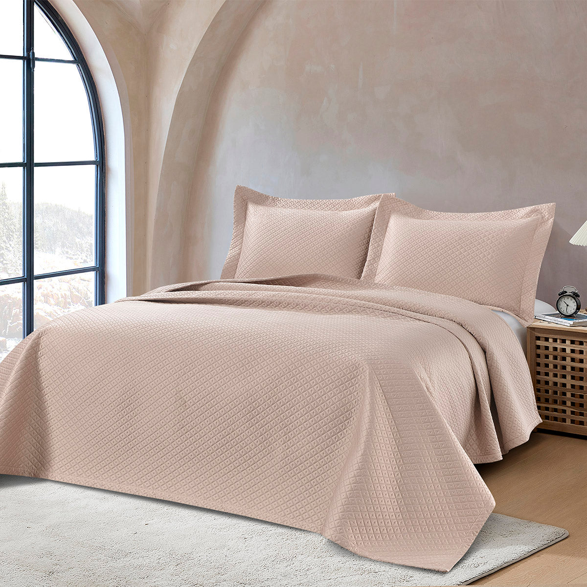 Σετ Κουβερλί Υπέρδιπλο Cyrene Art 12313 230x250εκ Άμμου