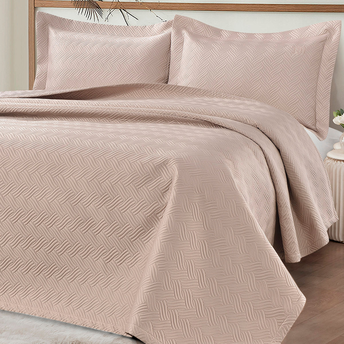 Σετ Κουβερλί Υπέρδιπλο Melusine Art 12317 230x250εκ Άμμου