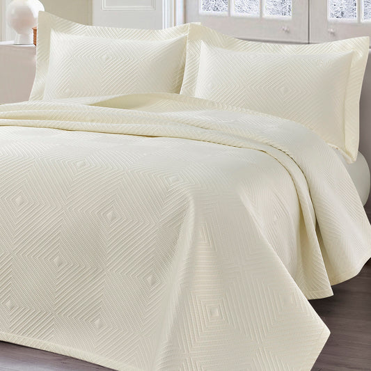 Σετ Κουβερλί Υπέρδιπλο Titania Art 12318 230x250εκ Εκρού