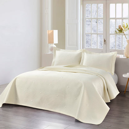 Σετ Κουβερλί Υπέρδιπλο Titania Art 12318 230x250εκ Εκρού