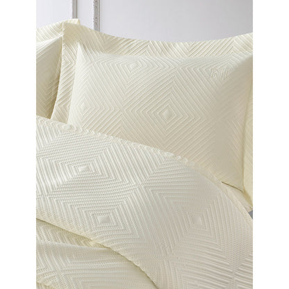 Σετ Κουβερλί Υπέρδιπλο Titania Art 12318 230x250εκ Εκρού