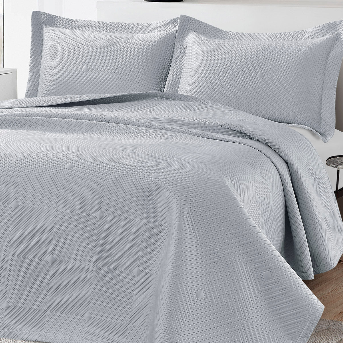 Σετ Κουβερλί Υπέρδιπλο Calirroe Art 12319 230x250εκ Γκρι