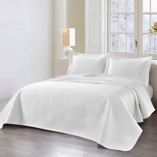 Σετ Κουβερλί Υπέρδιπλο Alisa Art 12324 230x250εκ Λευκό