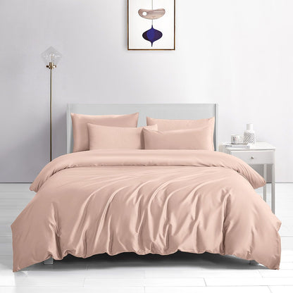 Σετ Σεντόνια Υπέρδιπλα με Λάστιχο Bamboo 300tc Art 12351 Dusty Romance 170x200+35εκ Σάπιο Μήλο