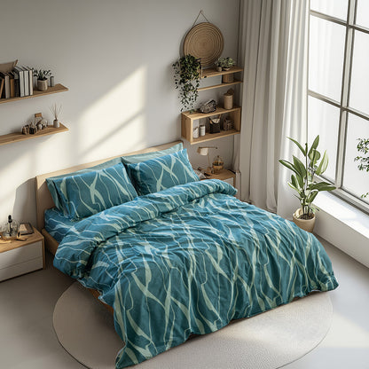 Glory Art Single Bed Sheet Set 12378 170x265cm Petrol Blue