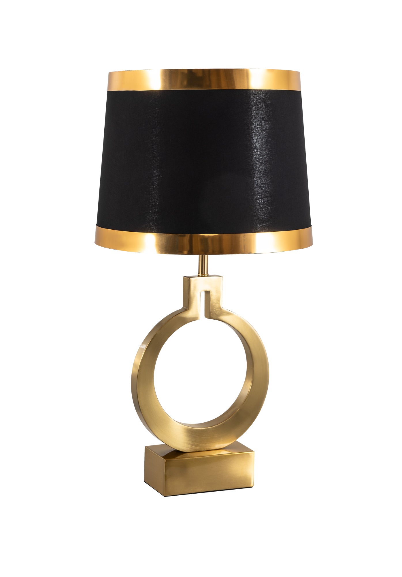 TLC 8813 AB ΕΠΙΤΡΑΠΕΖΙΑ ΛΑΜΠΑ ΟΞΥΝΤΕ ΚΥΚΛΟΣ ΑΜΠΑΖΟΥΡ ΜΑΥΡΟ ΧΡΥΣΟ ΣΙΡΙΤΙ 1xE27 Φ35x70