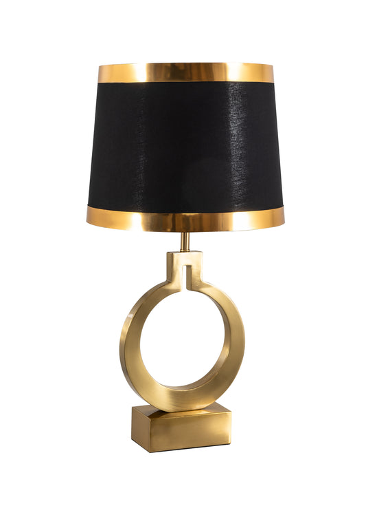 TLC 8813 AB ΕΠΙΤΡΑΠΕΖΙΑ ΛΑΜΠΑ ΟΞΥΝΤΕ ΚΥΚΛΟΣ ΑΜΠΑΖΟΥΡ ΜΑΥΡΟ ΧΡΥΣΟ ΣΙΡΙΤΙ 1xE27 Φ35x70