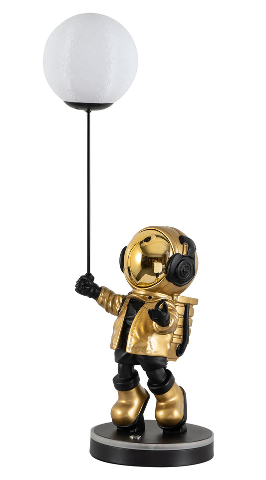 TLC 1111 GD ΠΟΡΤΑΤΙΦ ΧΡΥΣΟΣ ΑΣΤΡΟΝΑΥΤΗΣ ME ΦΩΤΙΖΟΜΕΝΟ ΜΠΑΛΟΝΙ & ΦΩΤΙΖΟΜΕΝΗ ΒΑΣΗ LED Φ30x70