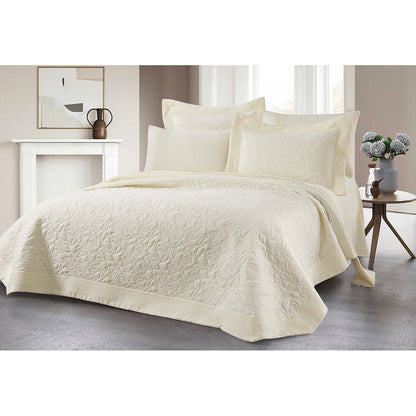 Σετ Κουβερλί Υπέρδιπλο Rose Art 12500 230x250εκ Εκρού