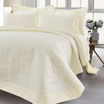 Σετ Κουβερλί Υπέρδιπλο Eros Art 12501 230x250εκ Εκρού