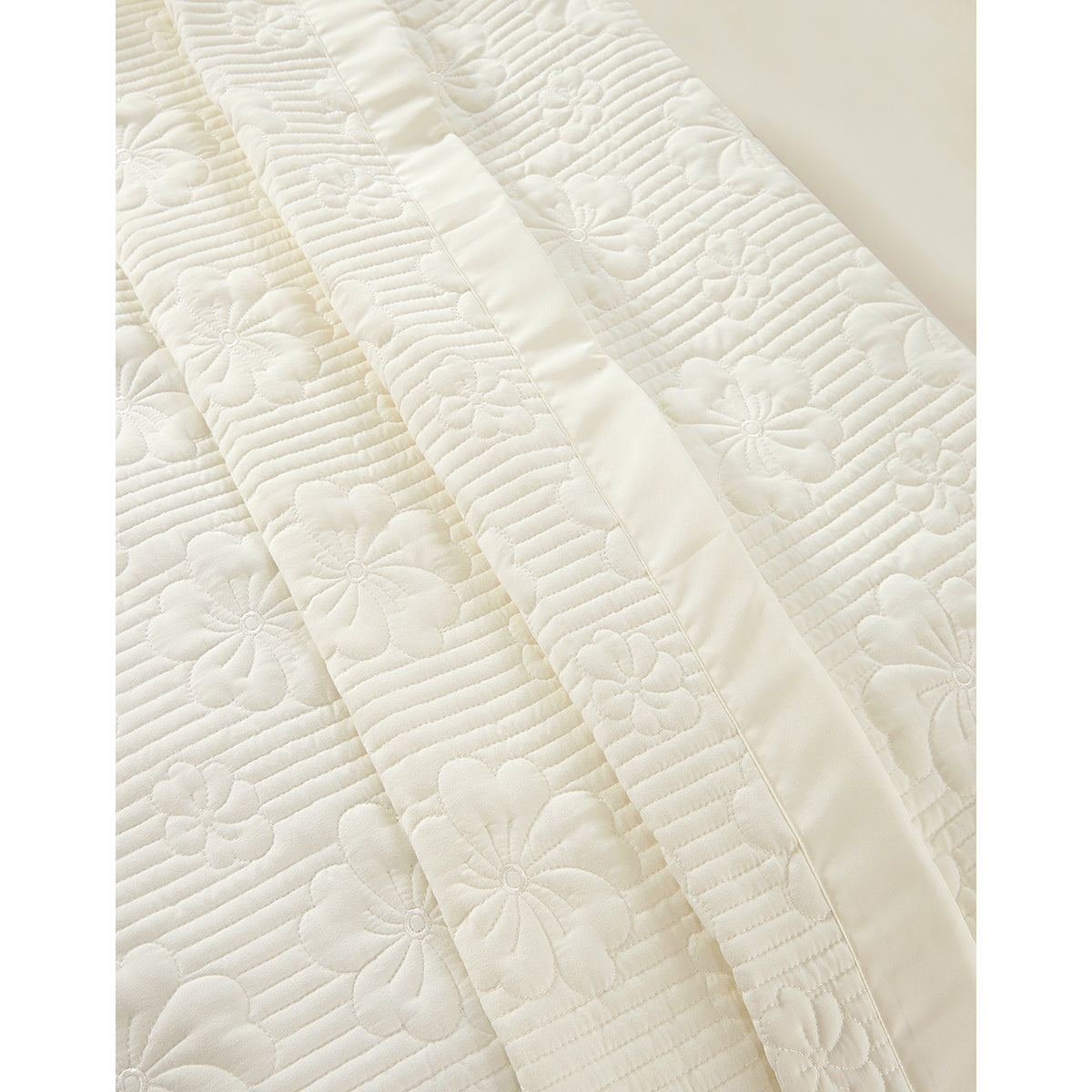 Σετ Κουβερλί Υπέρδιπλο Marilia Art 12502 230x250εκ Εκρού