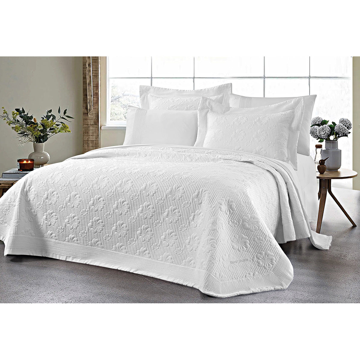 Σετ Κουβερλί Υπέρδιπλο Marilia Art 12502 230x250εκ Λευκό