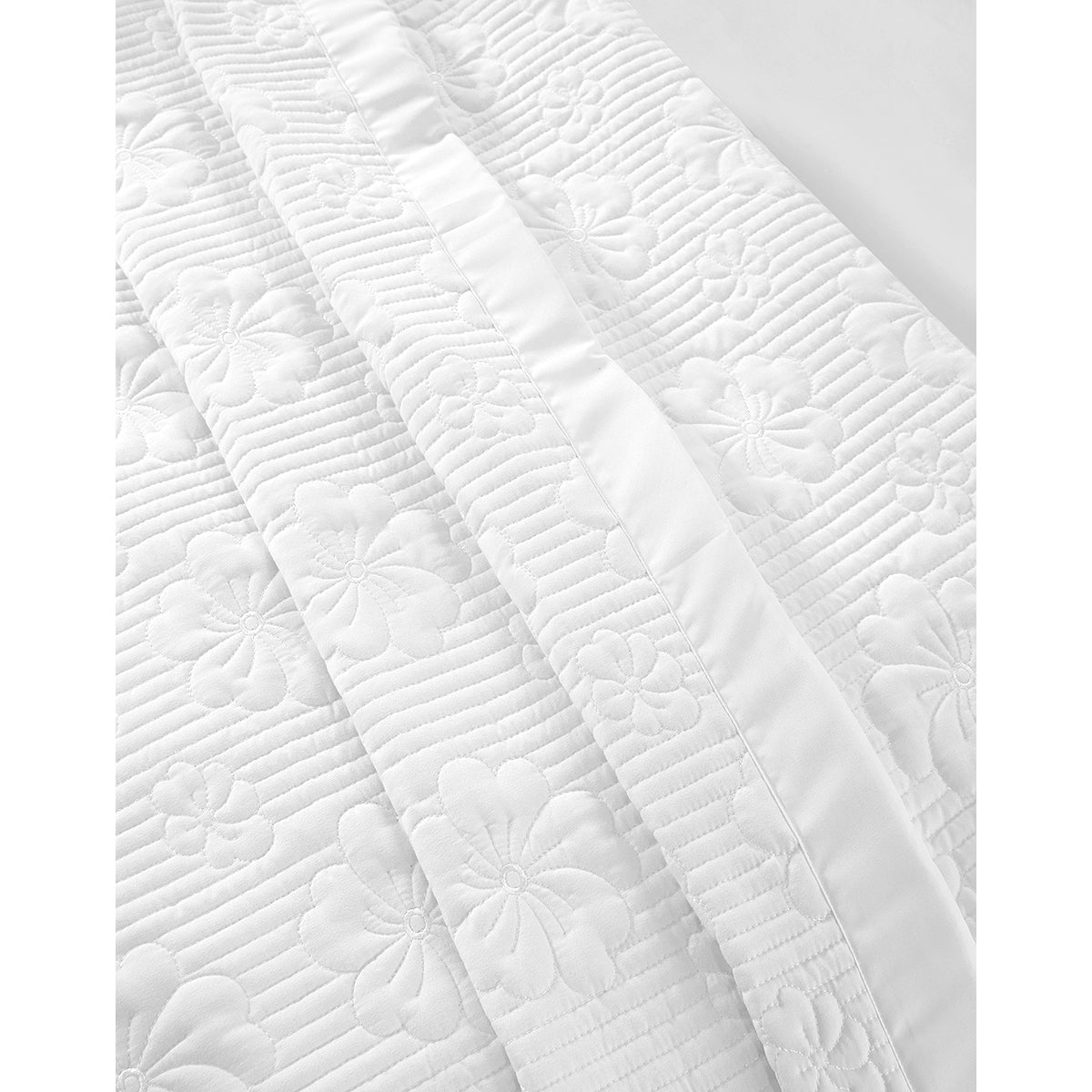 Σετ Κουβερλί Υπέρδιπλο Marilia Art 12502 230x250εκ Λευκό