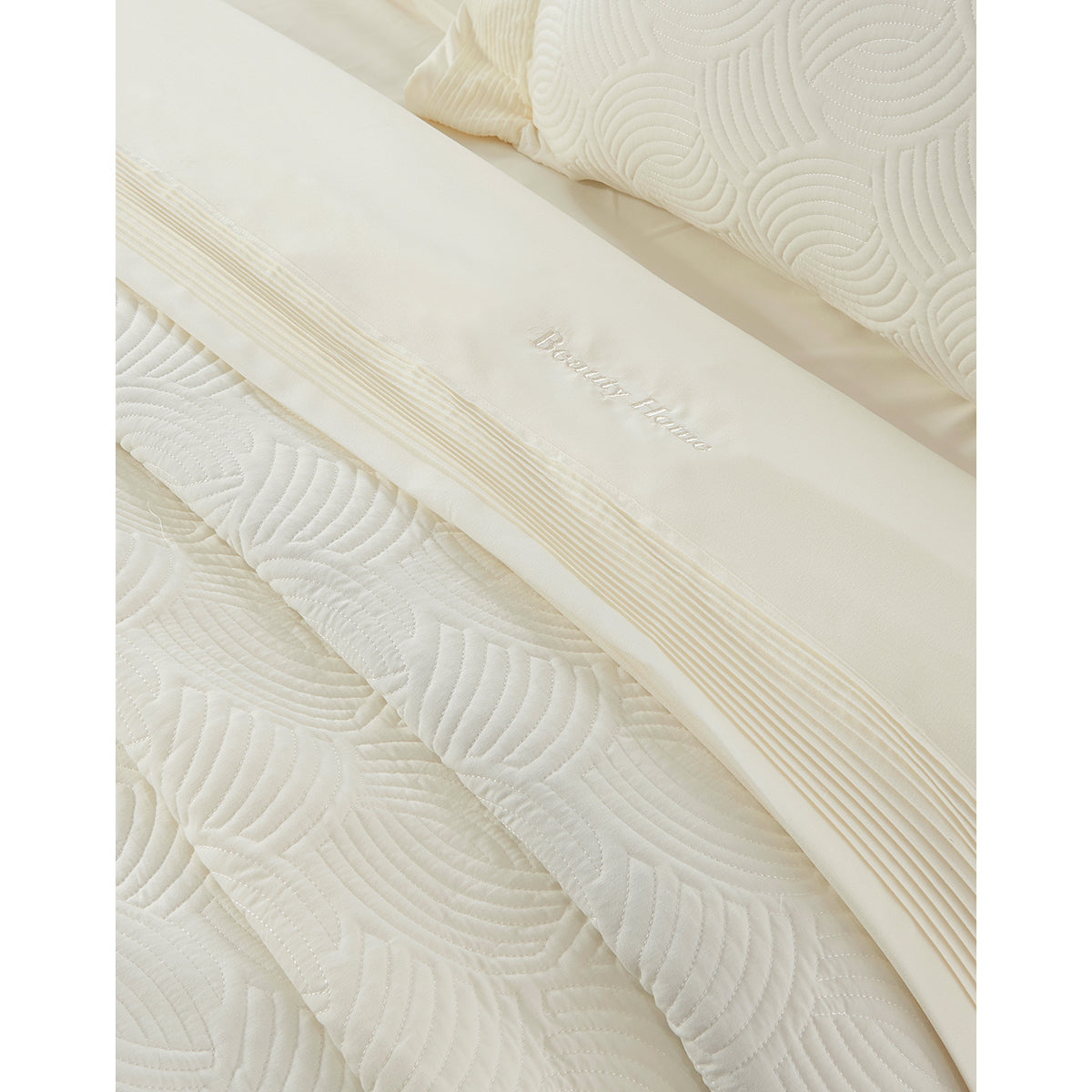 Σετ Κουβερλί Υπέρδιπλο Clio Art 12503 230x250εκ Εκρού