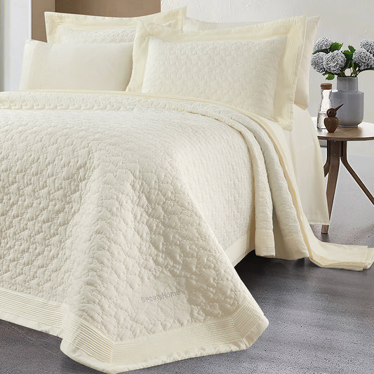 Σετ Κουβερλί Υπέρδιπλο Thalia Art 12504 230x250εκ Εκρού