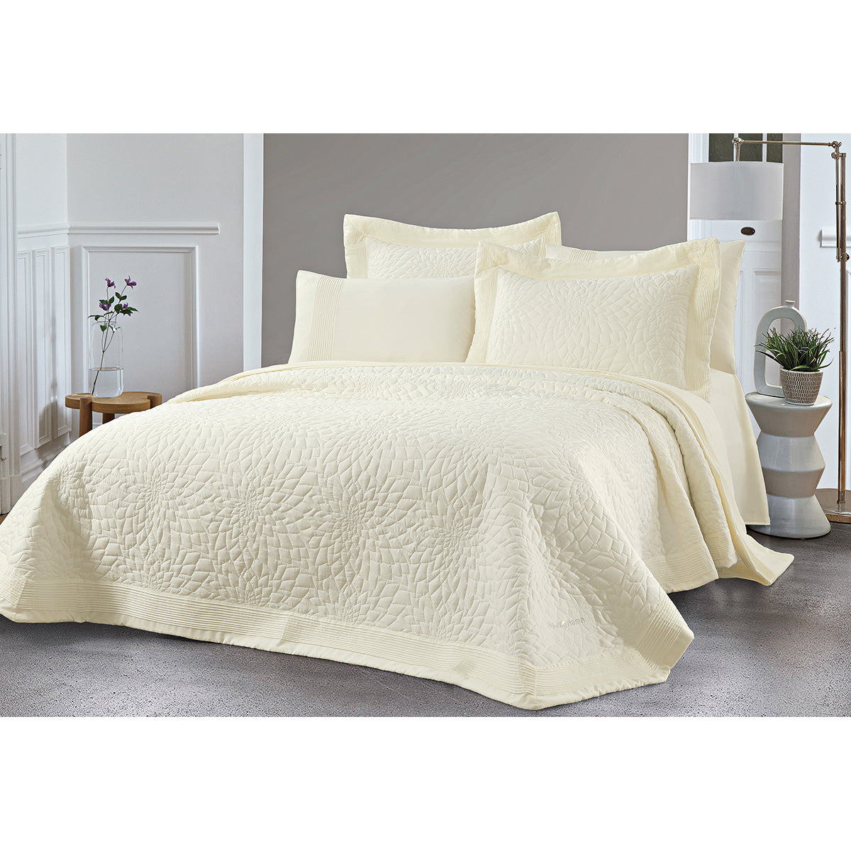 Σετ Κουβερλί Υπέρδιπλο Muse Art 12506 230x250εκ Εκρού