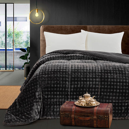 Κουβερτοπάπλωμα Υπέρδιπλο Art 12513 220x240εκ Ανθρακί