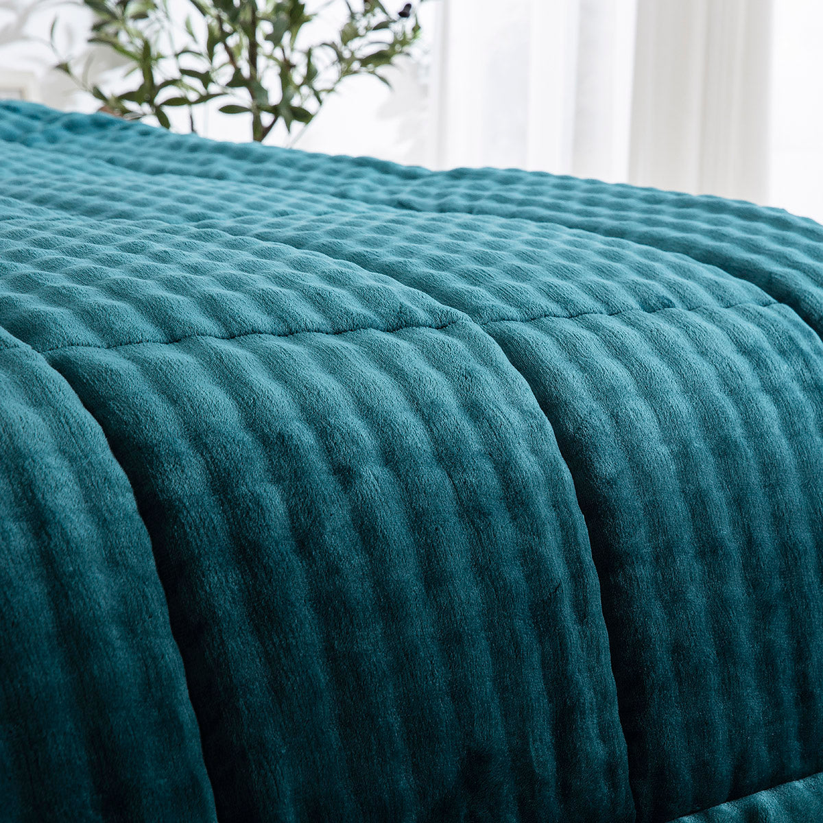 Κουβερτοπάπλωμα Υπέρδιπλο Art 12514 220x240εκ Πετρόλ